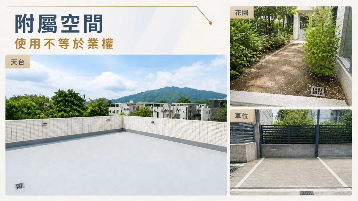 入建花園天台花園及車位附屬空間界線核對